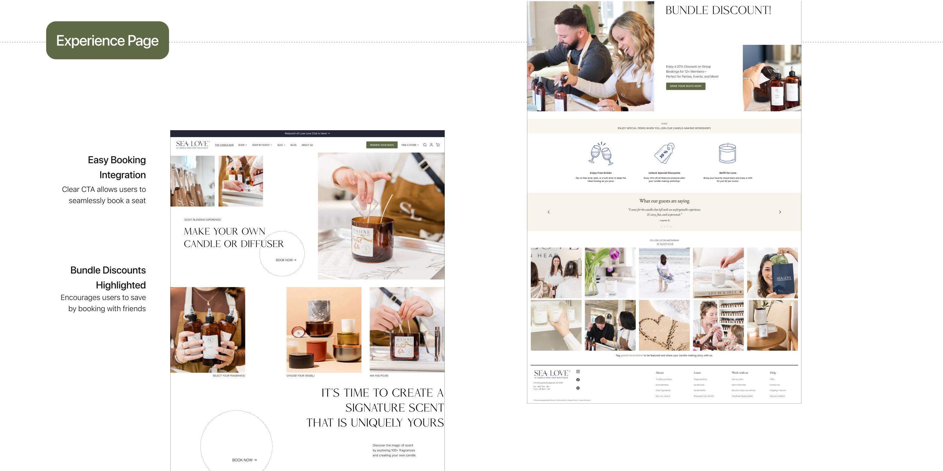 SEALOVE CANDLE BAR WEBSITE REDESIGN — slide 12