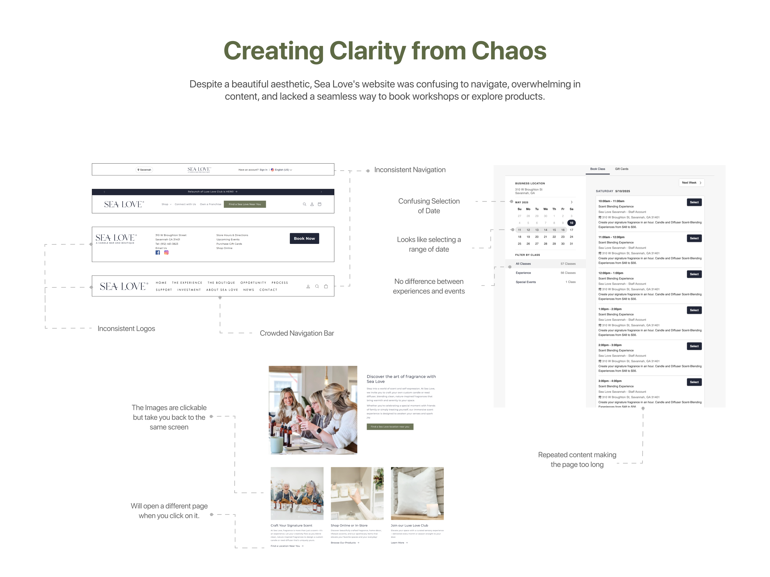 SEALOVE CANDLE BAR WEBSITE REDESIGN — slide 2
