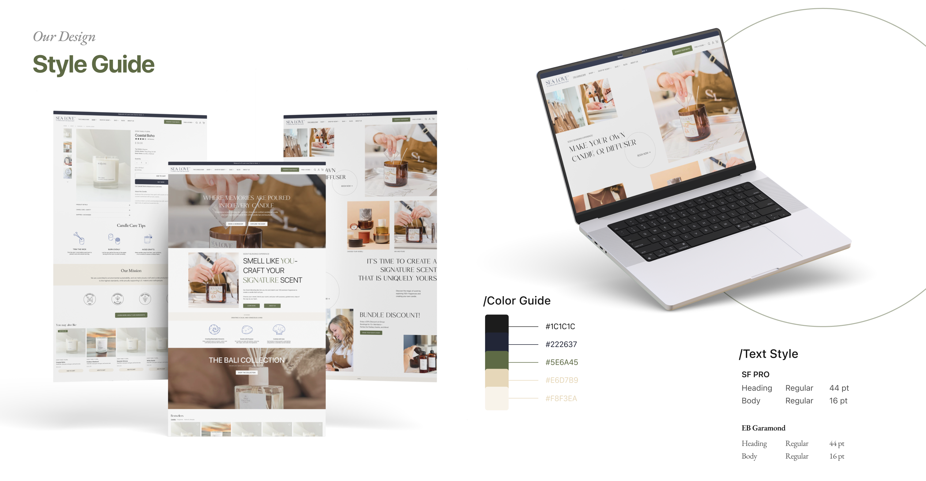 SEALOVE CANDLE BAR WEBSITE REDESIGN — slide 9